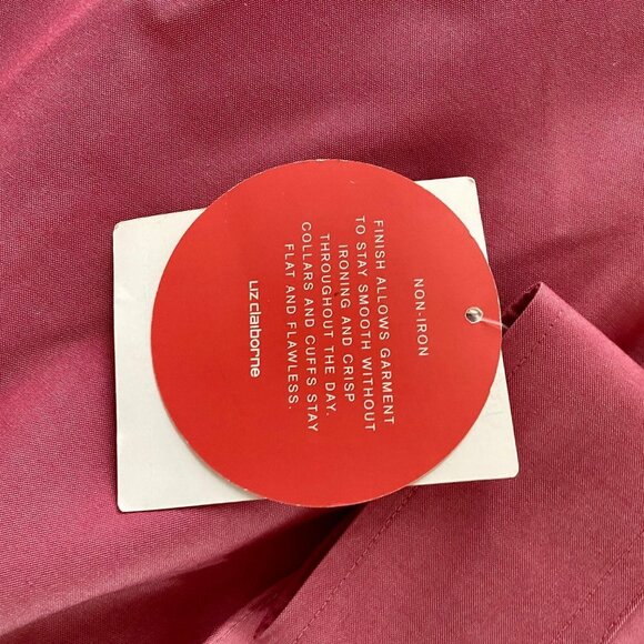 Liz Claiborne No Iron Button Down Long Sleeve Shirt Women's 16 New with Tags - Picture 9 of 9